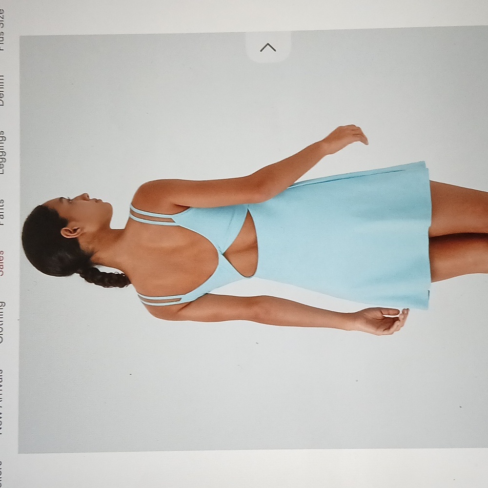 HALARA Sky Blue Double Strap Mini Dress